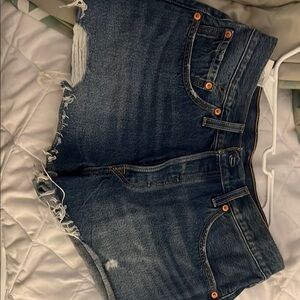 Distressed Denim Shorts